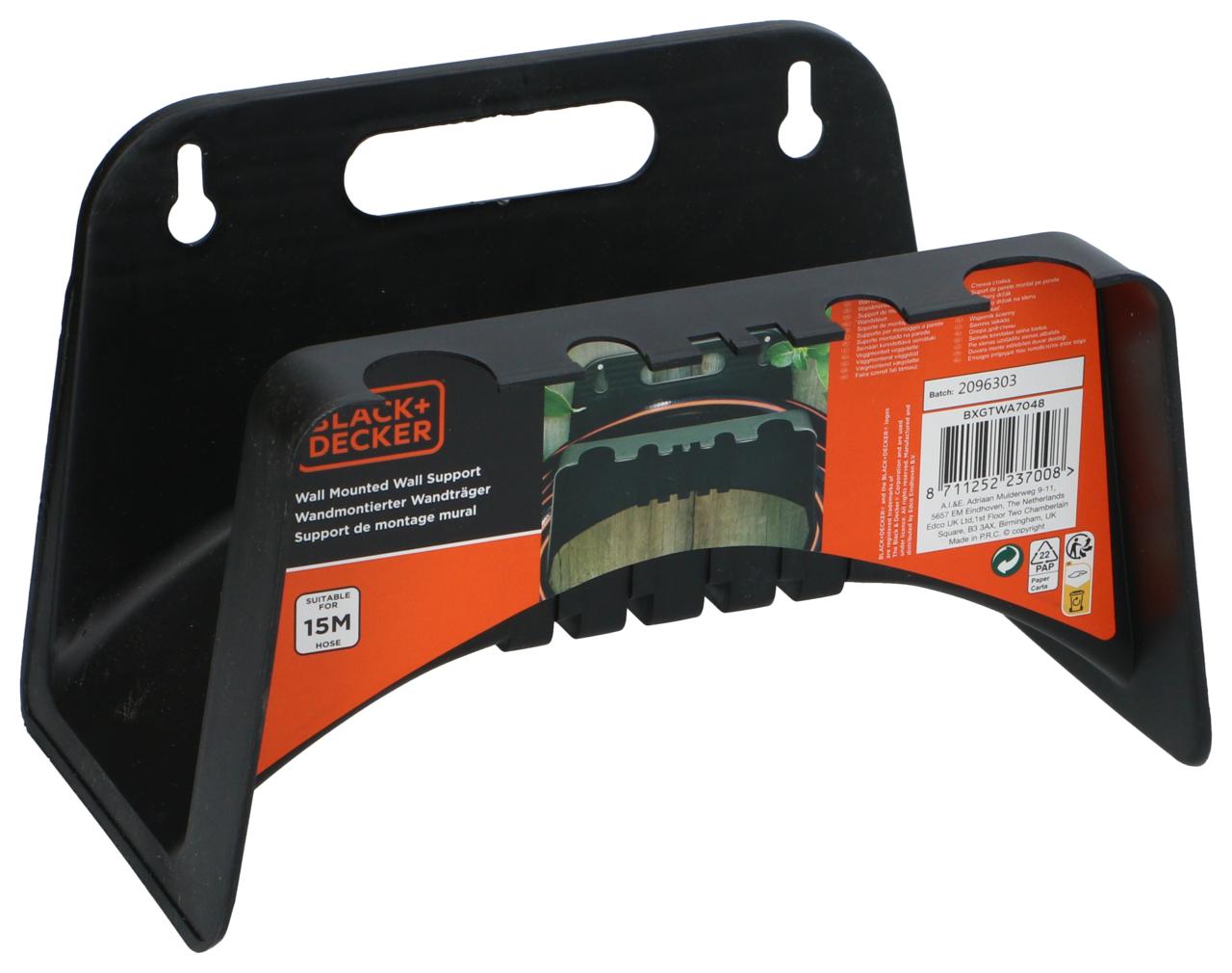 Black+Decker Garden Hose Pipe Holder Bracket Cable Storage Wall Mounted Hanger Black+Decker Garden Hose Pipe Holder Bracket Cable Storage Wall Mounted Hanger